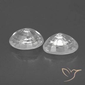 Gemas de Circón Blanco natural de 3.04 ct, Ovalada, VS