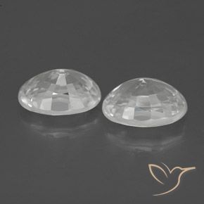 Gemas de Circón Blanco natural de 2.80 ct, Ovalada, VVS-VS