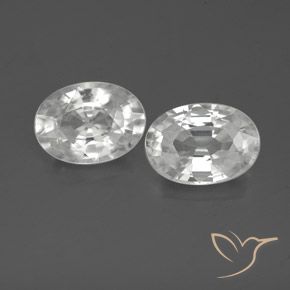 2.36ctw Natural Blanco Circón, Ovalada, VS