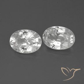 Gemas de Circón Blanco natural de 2.36 ct, Ovalada, VS