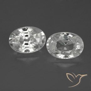 2.83ctw Natural Blanco Circón, Ovalada, VVS-VS