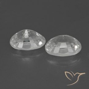 Gemas de Circón Blanco natural de 2.83 ct, Ovalada, VVS-VS