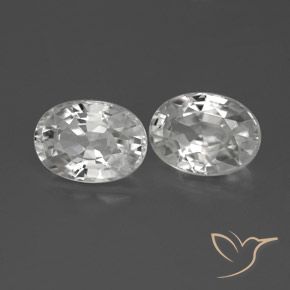 Gemas de Circón Blanco natural de 2.65 ct, Ovalada, VS