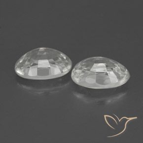 Gemas de Circón Blanco natural de 2.65 ct, Ovalada, VS