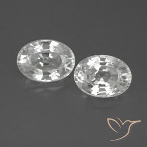 2.54ctw Natural Blanco Circón, Ovalada, VVS