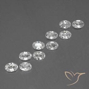 6.55ctw Natural Blanco Circón, Ovalada, VVS-VS