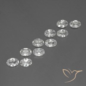 6.02ctw Natural Blanco Circón, Ovalada, VVS-VS