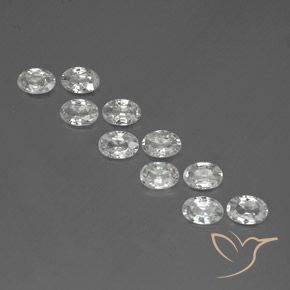 Gemas de Circón Blanco natural de 6.02 ct, Ovalada, VVS-VS