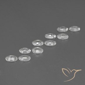 Gemas de Circón Blanco natural de 6.02 ct, Ovalada, VVS-VS