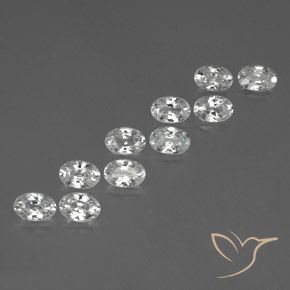 Gemas de Circón Blanco natural de 7.51 ct, Ovalada, VVS-VS