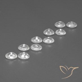 Gemas de Circón Blanco natural de 8.19 ct, Ovalada, VVS-VS
