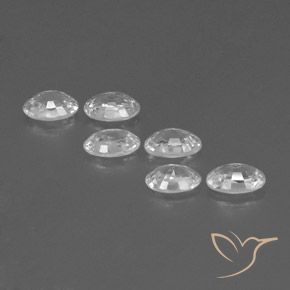 Gemas de Circón Blanco natural de 4.24 ct, Ovalada, VS