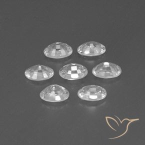 Gemas de Circón Blanco natural de 5.30 ct, Ovalada, VS