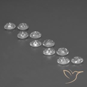 Gemas de Circón Blanco natural de 8.33 ct, Ovalada, VVS-VS