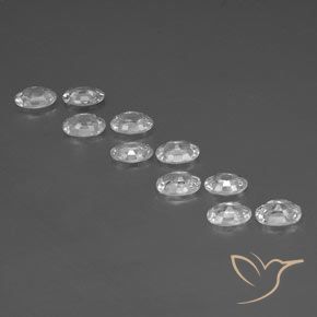Gemas de Circón Blanco natural de 6.73 ct, Ovalada, VS