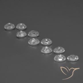 Gemas de Circón Blanco natural de 8.04 ct, Ovalada, VVS-VS