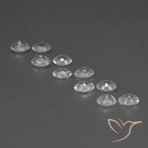 Gemas de Circón Blanco natural de 7.00 ct, Ovalada, VVS-VS