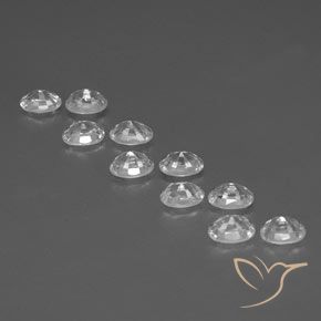 Gemas de Circón Blanco natural de 8.48 ct, Ovalada, VVS-VS