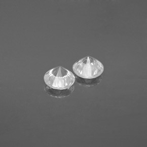 Gemas de circón blanco natural de  ct, corte redondo, SI