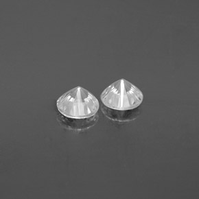 Gemas de circón blanco natural de  ct, corte redondo, VVS