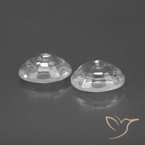 Gemas de Circón Blanco natural de 2.90 ct, Ovalada, VVS-VS