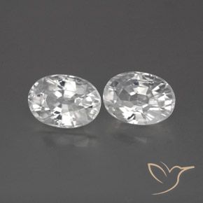 Gemas de Circón Blanco natural de 2.78 ct, Ovalada, VVS-VS