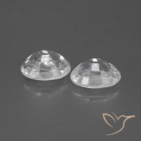 Gemas de Circón Blanco natural de 2.78 ct, Ovalada, VVS-VS