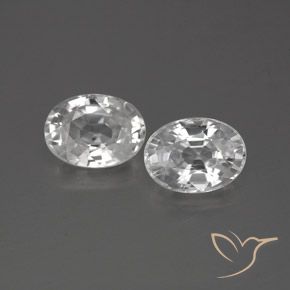 2.75ctw Natural Blanco Circón, Ovalada, VVS-VS