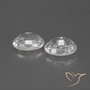 Gemas de Circón Blanco natural de 2.75 ct, Ovalada, VVS-VS