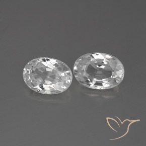 Gemas de Circón Blanco natural de 2.59 ct, Ovalada, VS-SI