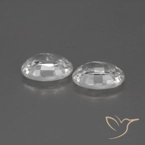 Gemas de Circón Blanco natural de 2.49 ct, Ovalada, VS