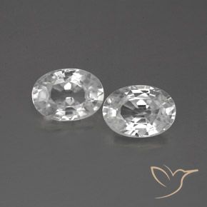 2.50ctw Natural Blanco Circón, Ovalada, VS-SI