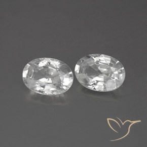 Gemas de Circón Blanco natural de 2.50 ct, Ovalada, VS-SI