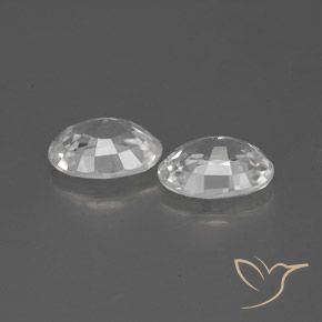 Gemas de Circón Blanco natural de 2.50 ct, Ovalada, VS-SI