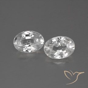2.59ctw Natural Blanco Circón, Ovalada, VVS-VS