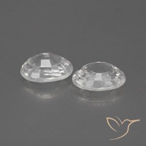 Gemas de Circón Blanco natural de 2.59 ct, Ovalada, VVS-VS
