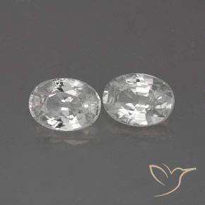 Gemas de Circón Blanco natural de 2.61 ct, Ovalada, VS