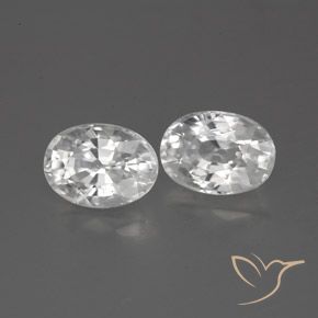 Gemas de Circón Blanco natural de 2.87 ct, Ovalada, VS-SI