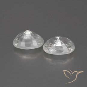 Gemas de Circón Blanco natural de 2.87 ct, Ovalada, VS-SI