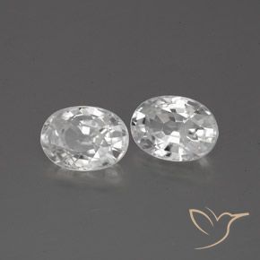 Gemas de Circón Blanco natural de 2.58 ct, Ovalada, VS
