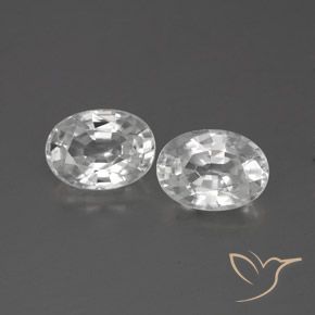 2.64ctw Natural Blanco Circón, Ovalada, VVS-VS
