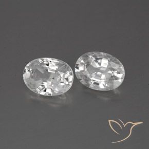 Gemas de Circón Blanco natural de 2.64 ct, Ovalada, VVS-VS