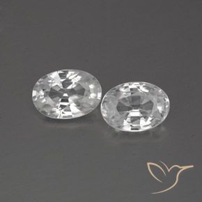2.44ctw Natural Blanco Circón, Ovalada, VVS