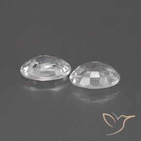 Gemas de Circón Blanco natural de 2.44 ct, Ovalada, VVS