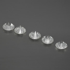 Gemas de Circón Blanco natural de  ct, Corte Redondo, VVS-VS