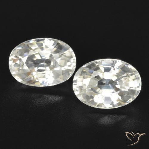 2.87ctw Natural Blanco cálido Circón, Ovalada, SI