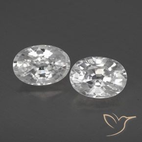 2.89ctw Natural Blanco Circón, Ovalada, VS-SI