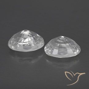 Gemas de Circón Blanco natural de 2.89 ct, Ovalada, VS-SI