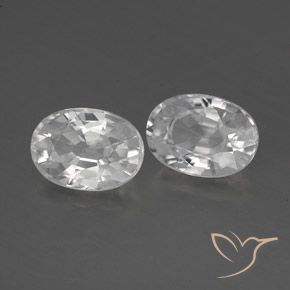 Gemas de Circón Blanco natural de 2.87 ct, Ovalada, VVS