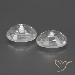 Gemas de Circón Blanco natural de 2.97 ct, Ovalada, VS